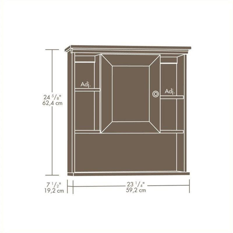 Pemberly Row Medicine Cabinet In Cinnamon Cherry Pr 437739