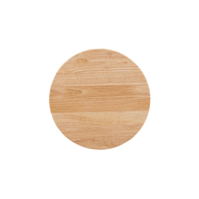 Pemberly Row Wood Bar Stool Chair in Natural With Round Seat & Footrest