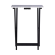 Pemberly Row 5-Piece Marble Folding Tray Table Set w/ Stand in White/Black