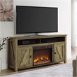 Pemberly Row 60'' Fireplace TV Stand in Light Pine