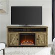 Pemberly Row 60'' Fireplace TV Stand in Light Pine