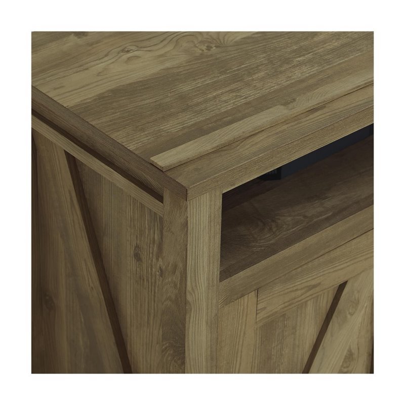 Pemberly Row 60'' Fireplace TV Stand in Light Pine