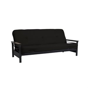 pemberly row metal futon frame in black