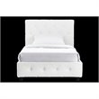 Pemberly Row Faux Leather Upholstered Twin Bed in White