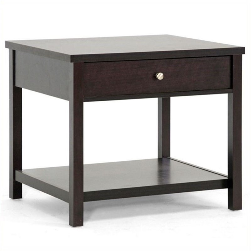 Pemberly Row End Table in Dark Brown Cymax Business