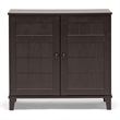 Pemberly Row Shoe Cabinet in Dark Brown