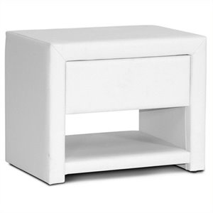 mer-992 faux leather nightstand