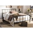 Pemberly Row Queen Metal Spindle Bed in Dark Bronze