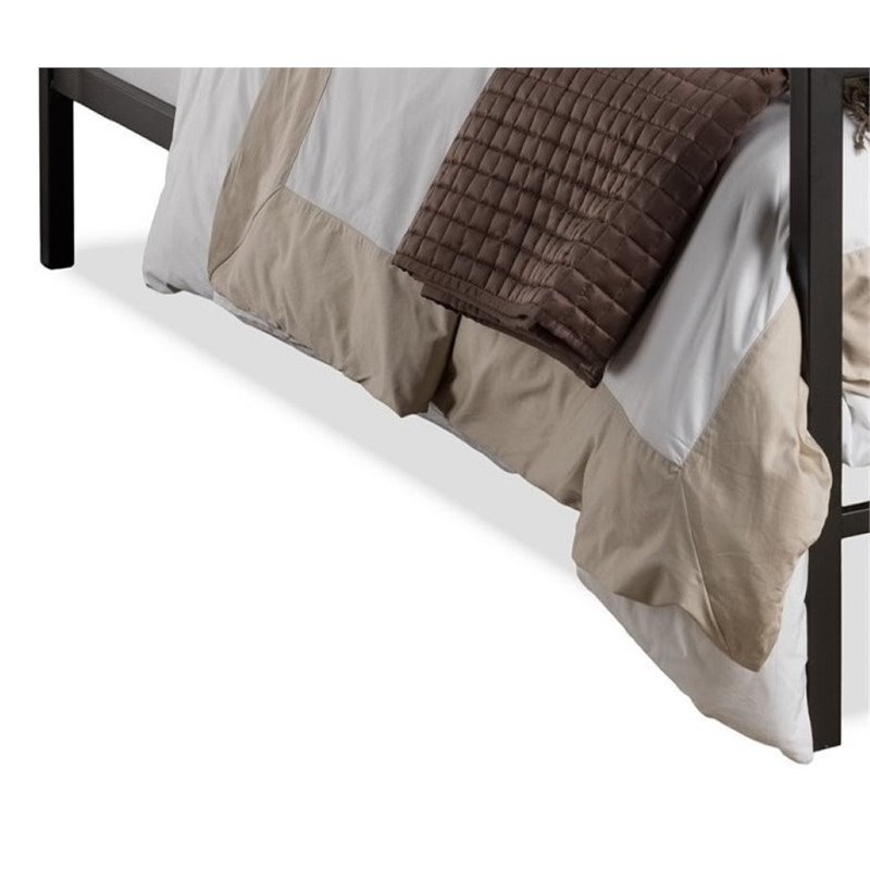 Pemberly Row Queen Metal Spindle Bed in Dark Bronze