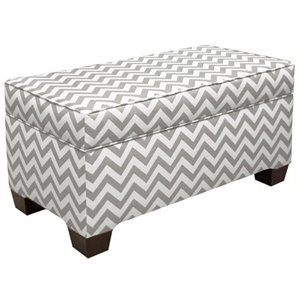 Pemberly Row Storage Bench in Ash and White