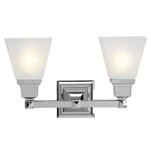 Pemberly Row 2 Light Vanity Light in Polished Chrome