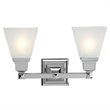 Pemberly Row 2 Light Vanity Light in Polished Chrome