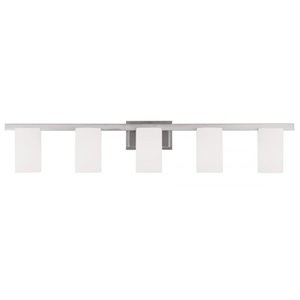 Pemberly Row 5 Light Vanity Light in Brushed Nickel