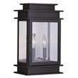 Pemberly Row 2 Light Outdoor Wall Lantern in Bronze/Polished Chrome