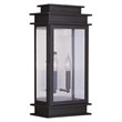 Pemberly Row 2 Light Outdoor Wall Lantern in Bronze/Polished Chrome