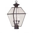 Pemberly Row 3 Light Outdoor Post Head in Bronze