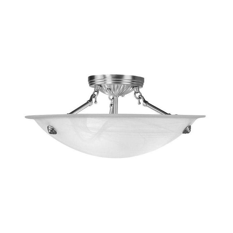 Pemberly Row 3 Light Ceiling Mount in Brushed Nickel