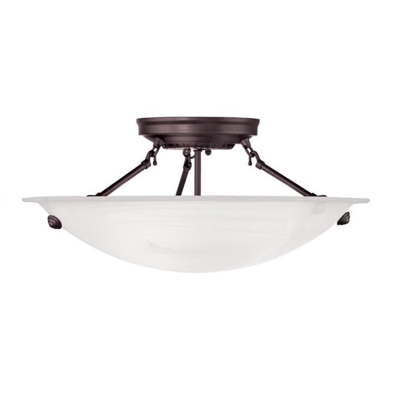 Pemberly Row 3 Light Ceiling Mount in Bronze