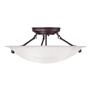 Pemberly Row 3 Light Ceiling Mount in Bronze
