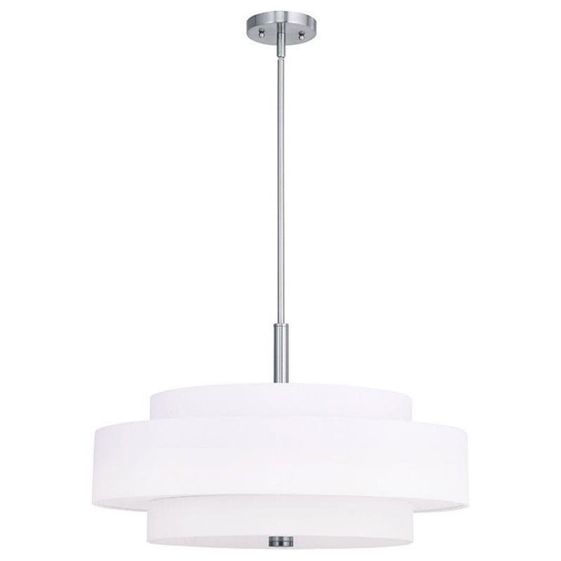 Pemberly Row 5 Light Pendant in Brushed Nickel