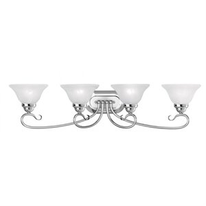 Pemberly Row 4 Light Vanity Light in Polished Chrome