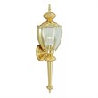 Pemberly Row 1 Light Outdoor Wall Lantern in Polished Brass