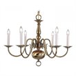 Pemberly Row 6 Light Chandelier in Antique Brass