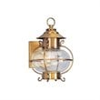 Pemberly Row 1 Light Outdoor Wall Lantern in Flemish Brass