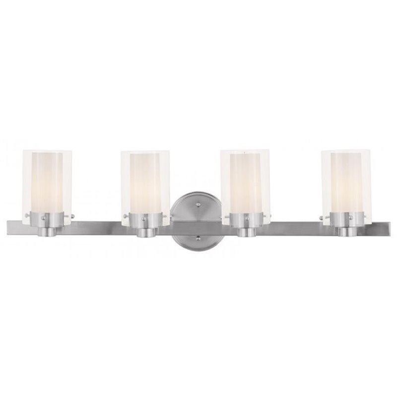 Pemberly Row 4 Light Vanity Light in Brushed Nickel