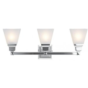 Pemberly Row 3 Light Vanity Light in Polished Chrome
