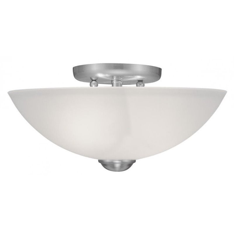 Pemberly Row 2 Light Ceiling Mount in Brushed Nickel