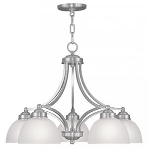 Pemberly Row 5 Light Chandelier in Brushed Nickel