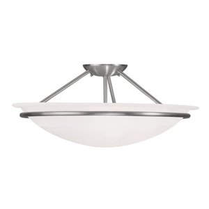 Pemberly Row 3 Light Ceiling Mount in Brushed Nickel