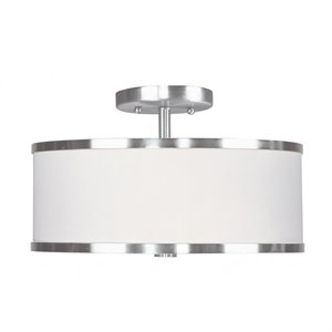 Pemberly Row 2 Light Ceiling Mount in Brushed Nickel