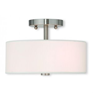 Pemberly Row 2 Light Ceiling Mount in Brushed Nickel