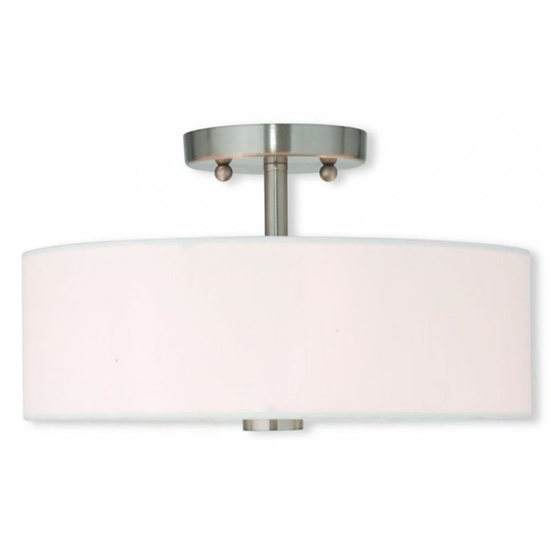 Pemberly Row 2 Light Ceiling Mount in Brushed Nickel