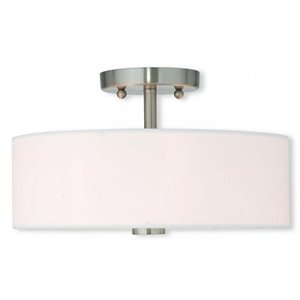 Pemberly Row 2 Light Ceiling Mount in Brushed Nickel