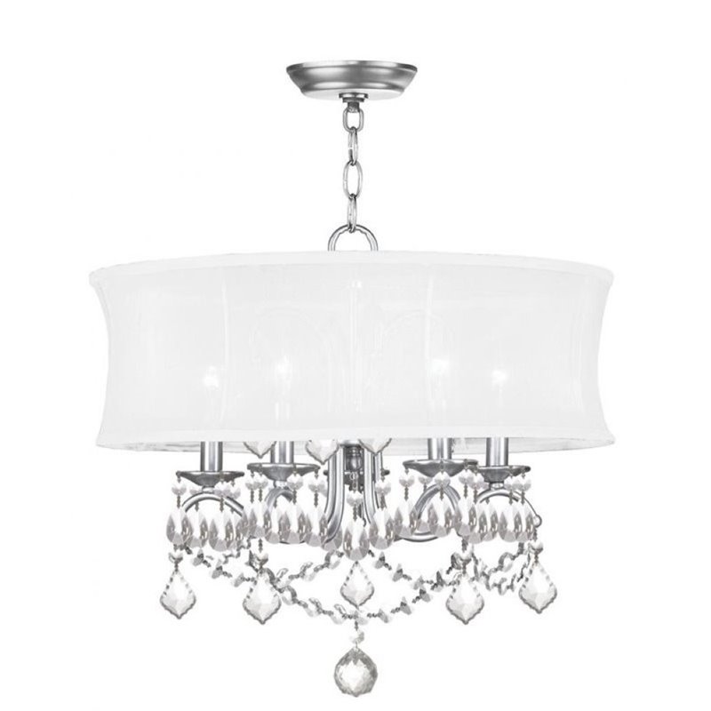 Pemberly Row 5 Light Chandelier in Brushed Nickel