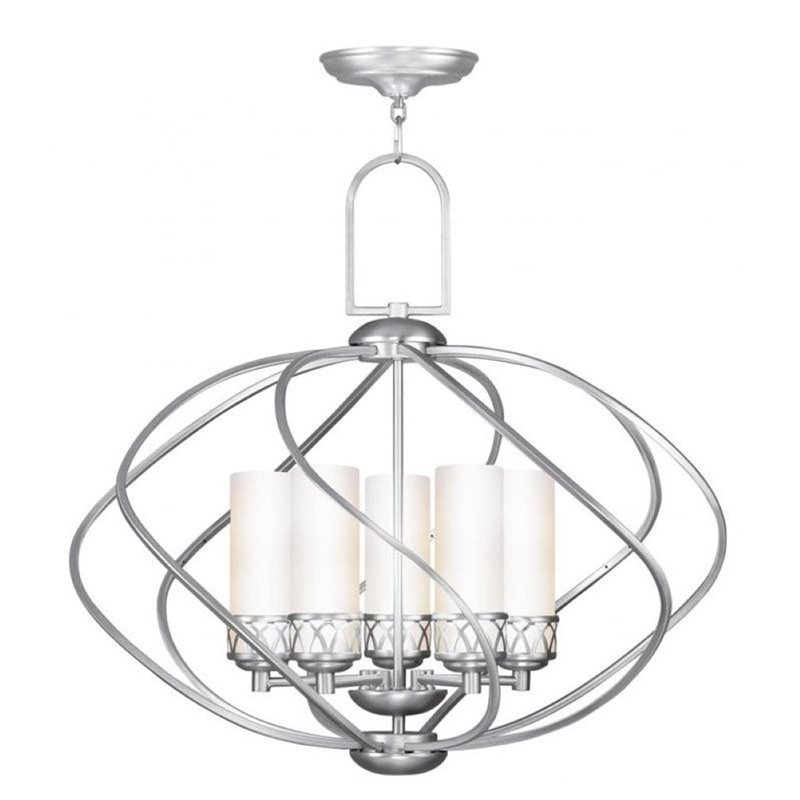 Pemberly Row 5 Light Chandelier in Brushed Nickel