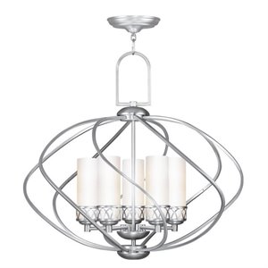 Pemberly Row 5 Light Chandelier in Brushed Nickel