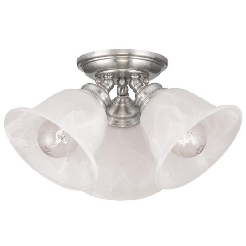 Pemberly Row 3 Light Ceiling Mount in Brushed Nickel