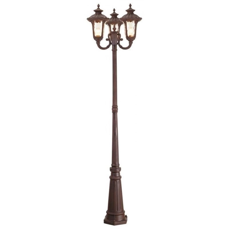 Pemberly Row 3 Light Outdoor Post in Imperial Bronze
