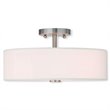 Pemberly Row 3 Light Ceiling Mount in Brushed Nickel