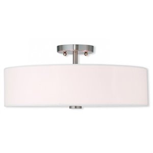 Pemberly Row 4 Light Ceiling Mount in Brushed Nickel