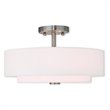 Pemberly Row 3 Light Ceiling Mount in Brushed Nickel