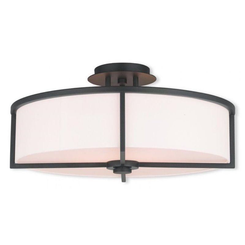 Pemberly Row 4 Light Ceiling Mount in Bronze