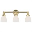 Pemberly Row 3 Light Vanity Light in Polished Brass
