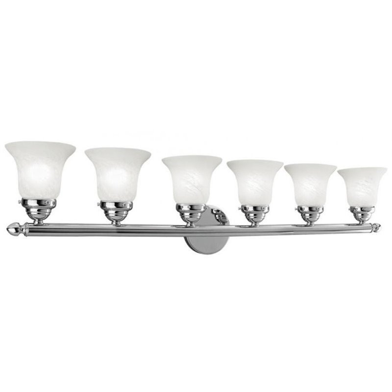 Pemberly Row 6 Light Vanity Light in Polished Chrome