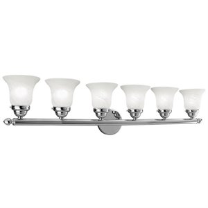 Pemberly Row 6 Light Vanity Light in Polished Chrome