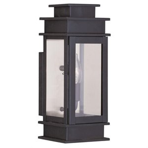 Pemberly Row 1 Light Outdoor Wall Lantern in Bronze